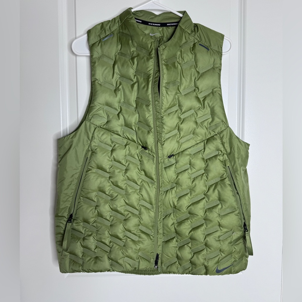 Nike Therma-FIT ADV Repel Down Running Vest Green Men's Size medium
